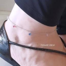 Tornozeleira Pedras Coloridas