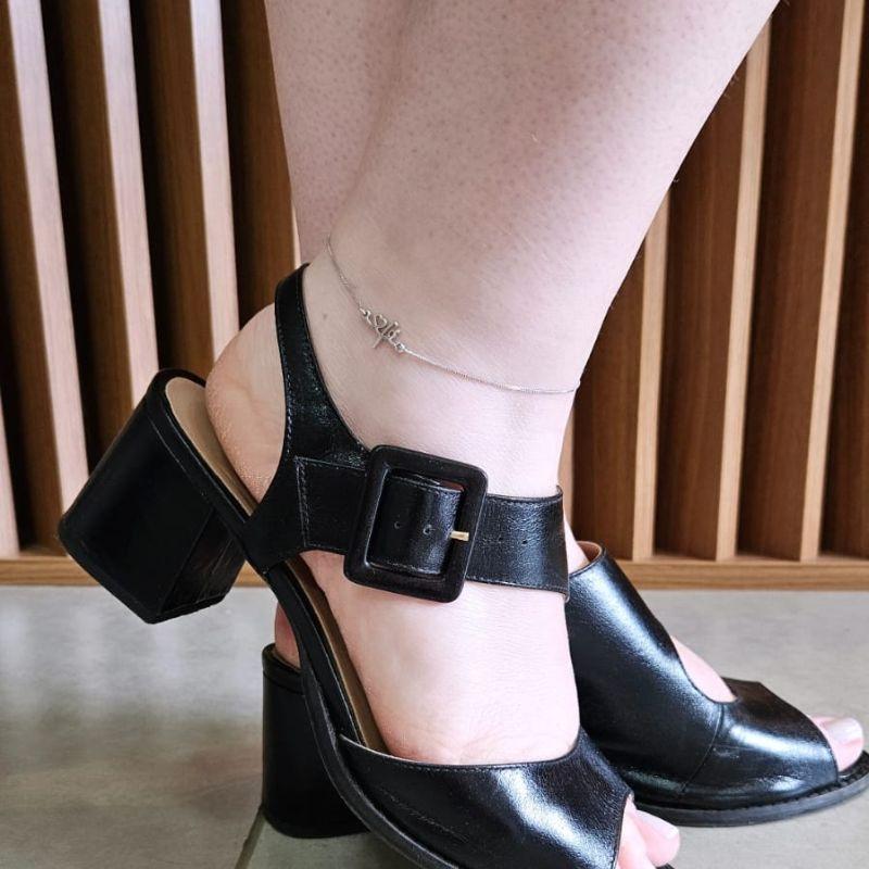 Tornozeleira Veneziana Escrito Fé 25cm