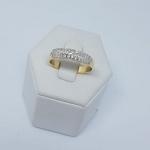 Anel Aparador Três Fileiras de Zirconia