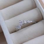 Anel Borboleta Cravejada e Lisa