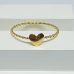 Anel Coração Chapinha Aro Torcido