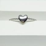 Anel Coração Chapinha Aro Torcido R