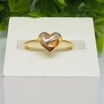 Anel Coração Cheio com Aplique