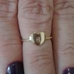 Anel Coração Fechadura Falange