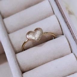 Anel Coração Pontilhado