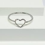 Anel Coração Solitário Franzido R