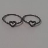 Anel Coração Solitario Vazado G