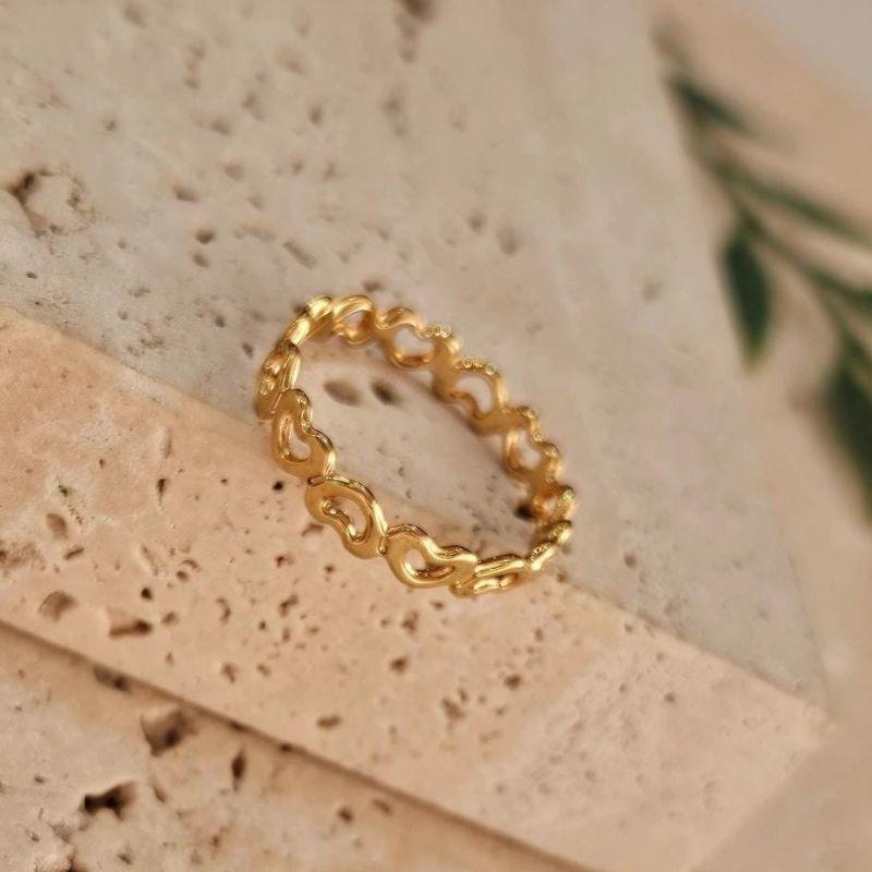 Anel Corações Vazados