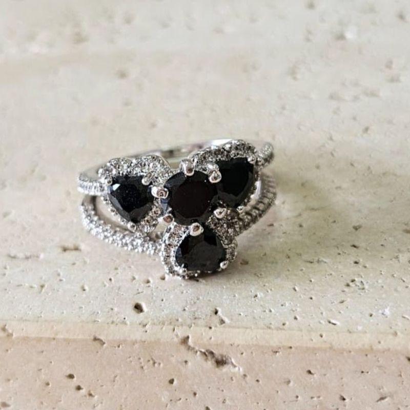 Anel Duplo Encaixe Coração