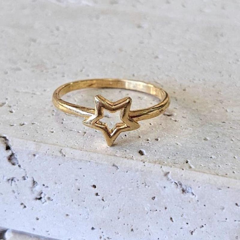 Anel Estrela Vazada