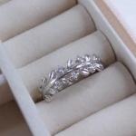 Anel Folhas com Zirconia