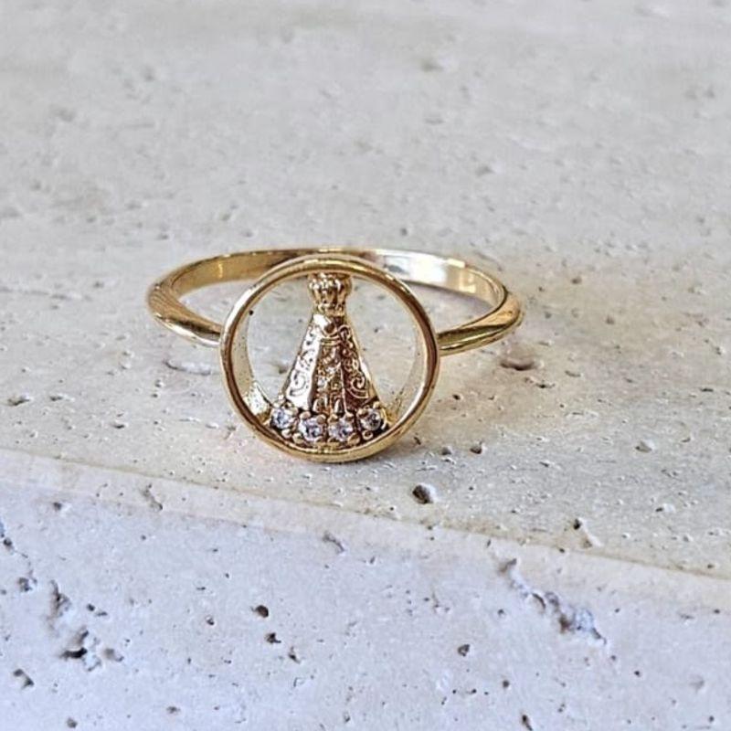 Anel Nossa Senhora Aparecida Cristal