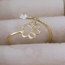 Anel Pata e Zirconia Regulável 