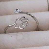 Anel Pata e Zirconia Regulável 
