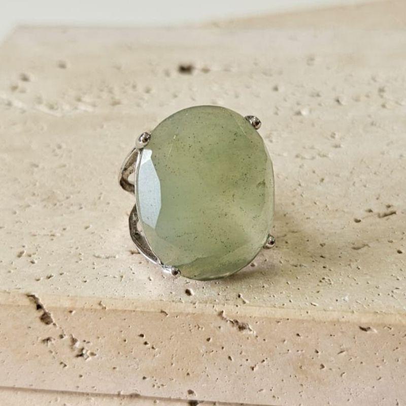 Anel Pedra Natural Opala Mel