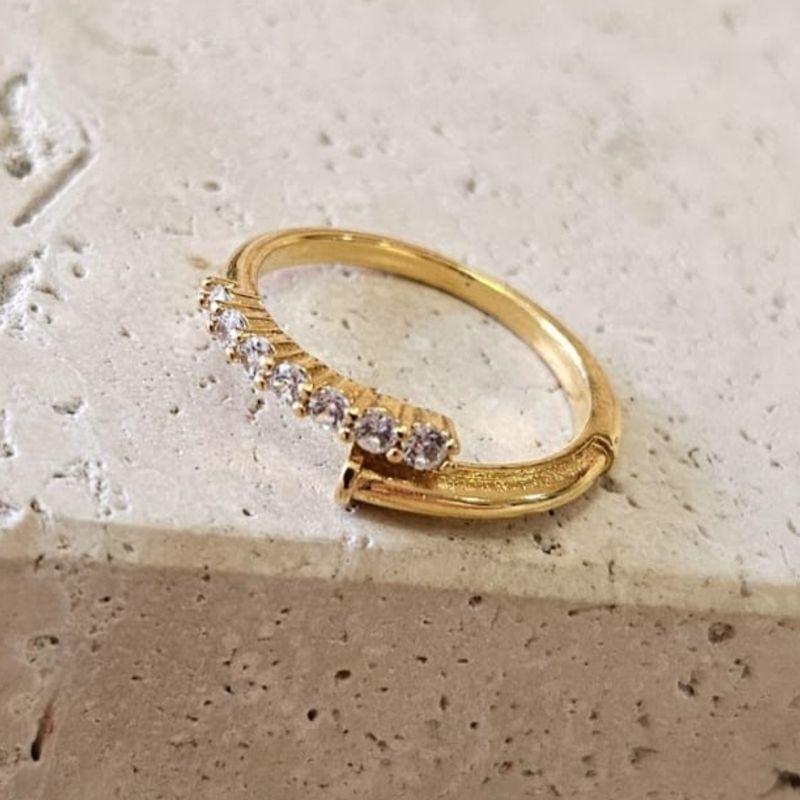 Anel Prego Ponta Zirconia