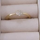 Anel Solitário Flor Zirconia