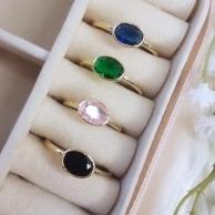 Anel Solitario Oval  Colors