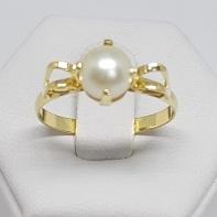 Anel Solitário Pérola Laço