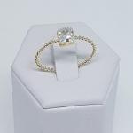 Anel Torcido Zirconia Quadrada 