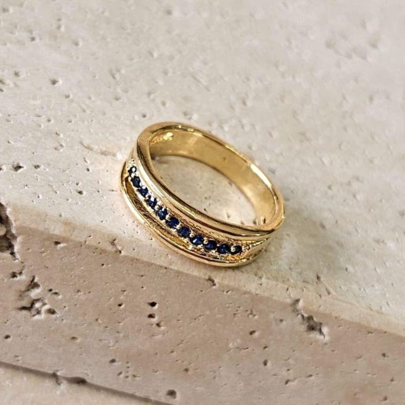 Anel Três Aros Cravejado