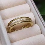 Anel Três Linhas Liso/Cravejado Aberto