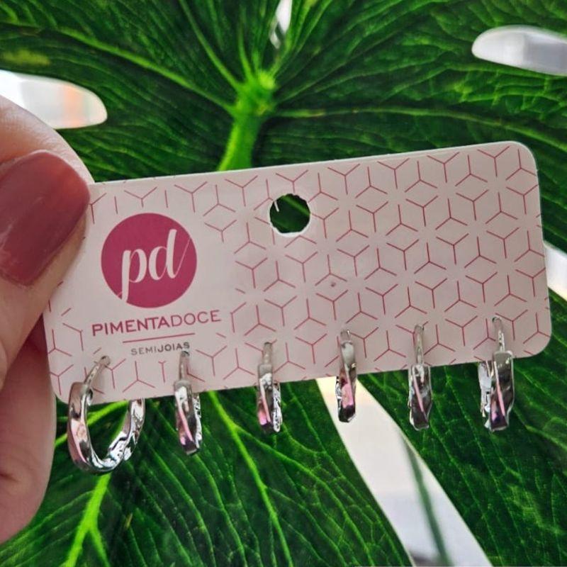 Brinco Trio Argola Torcida