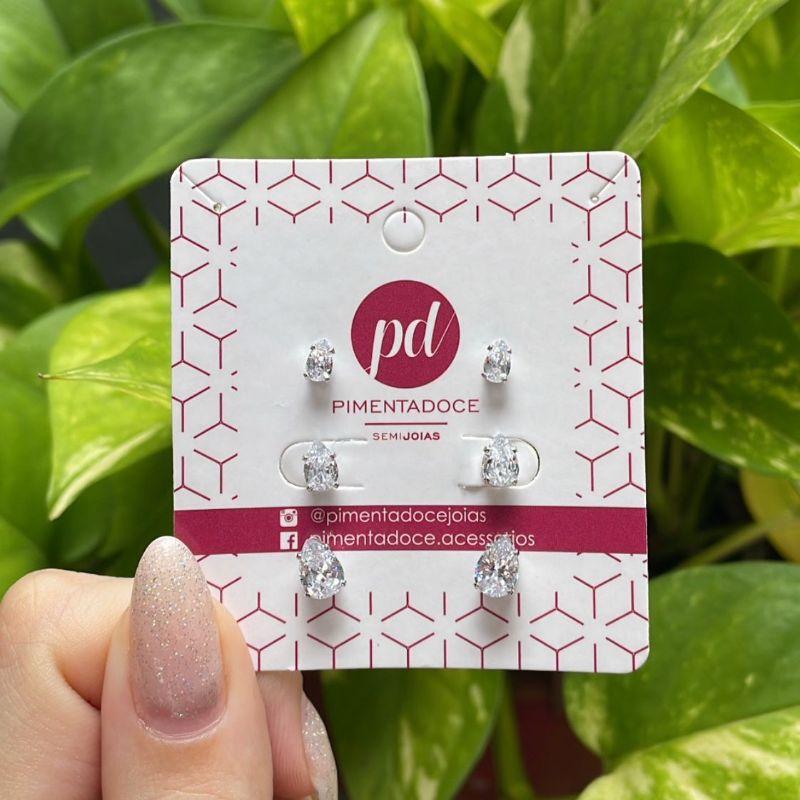 Trio de Gota Zirconia