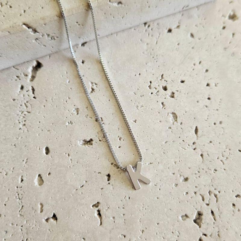 Gargantilha Letra K Mini 45cm