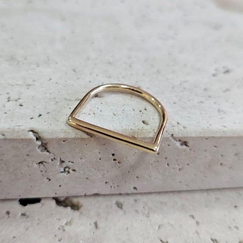 Anel Arredondado Reto Fino