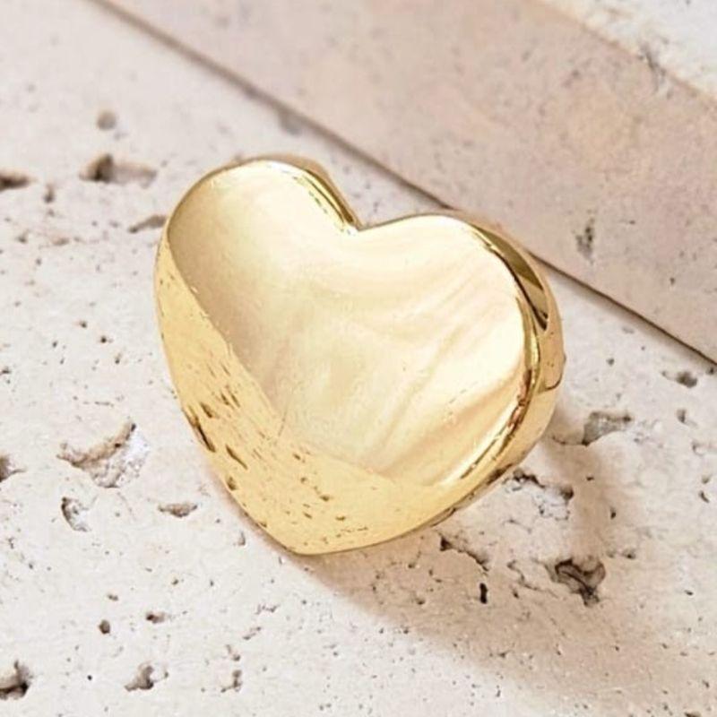 Anel Coração Maciço
