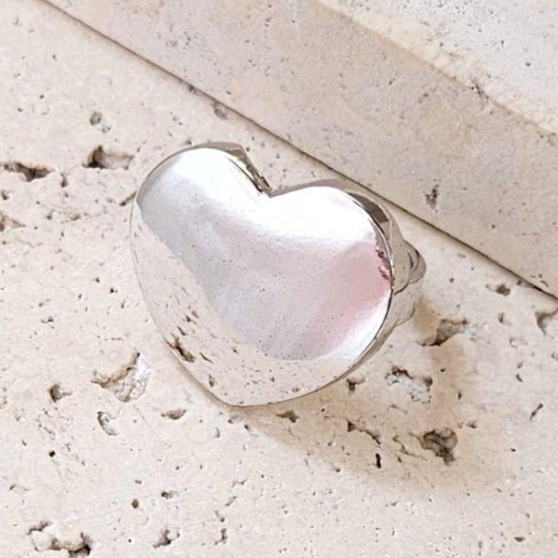 Anel Coração Maciço R