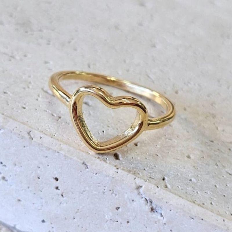 Anel Coração Vazado