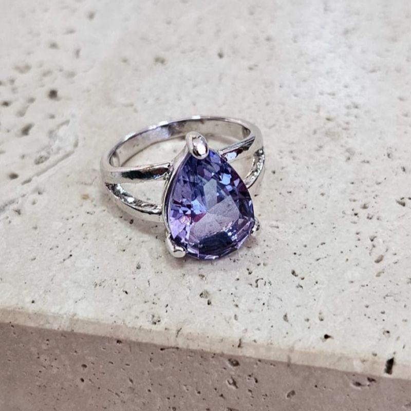 Anel Gota Bicolor Roxo