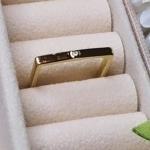 Anel Quadrado com Zirconia Central