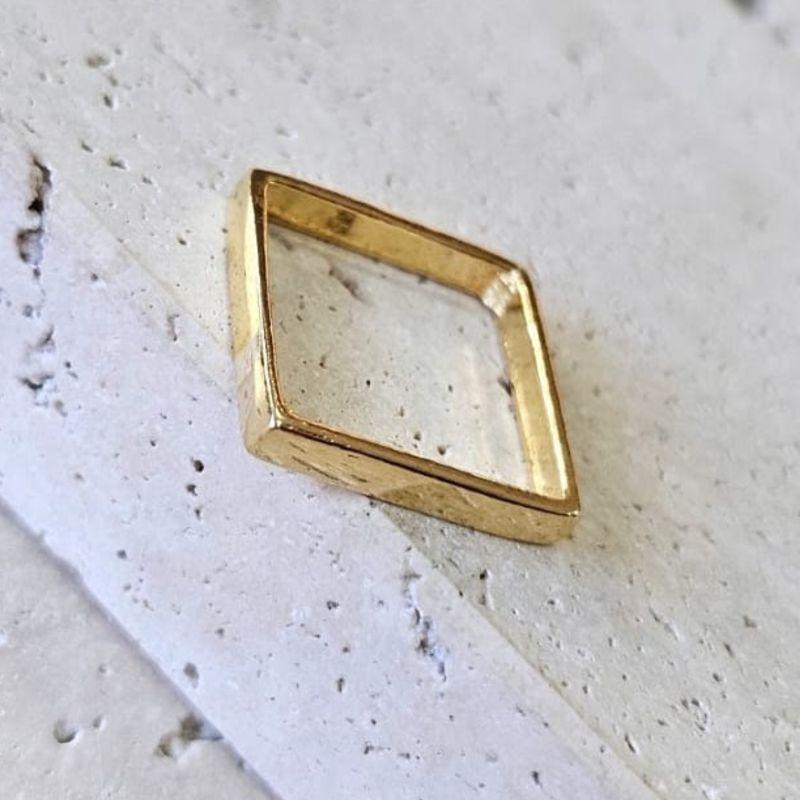 Anel Quadrado Grosso Liso