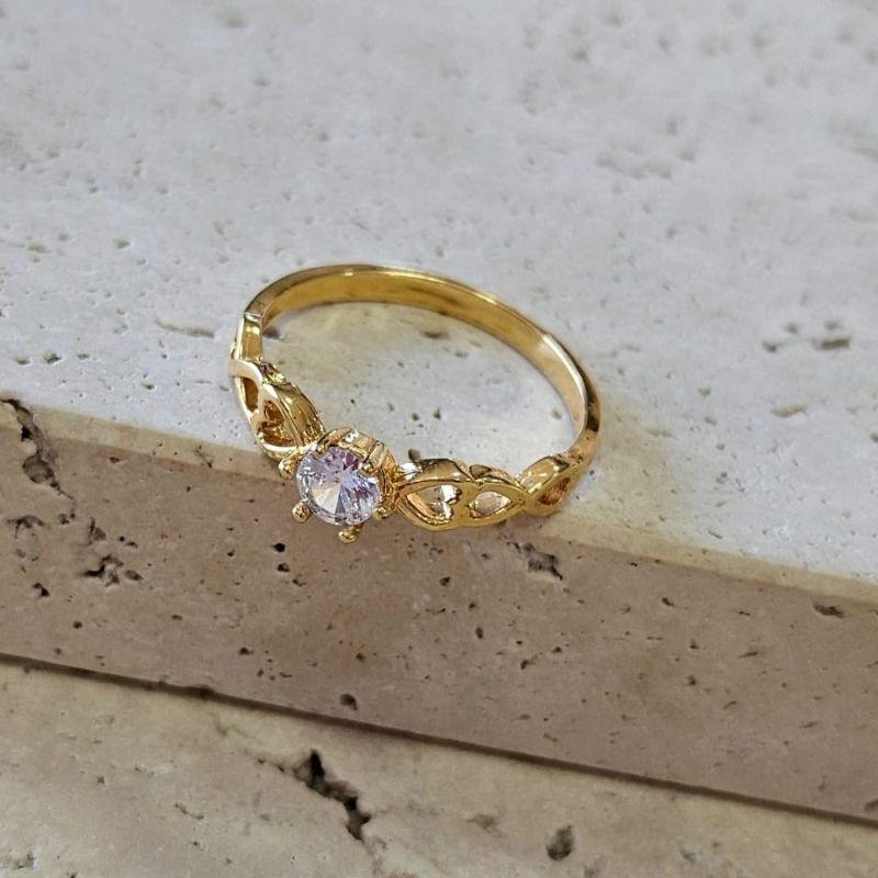 Anel Solitário Infinito