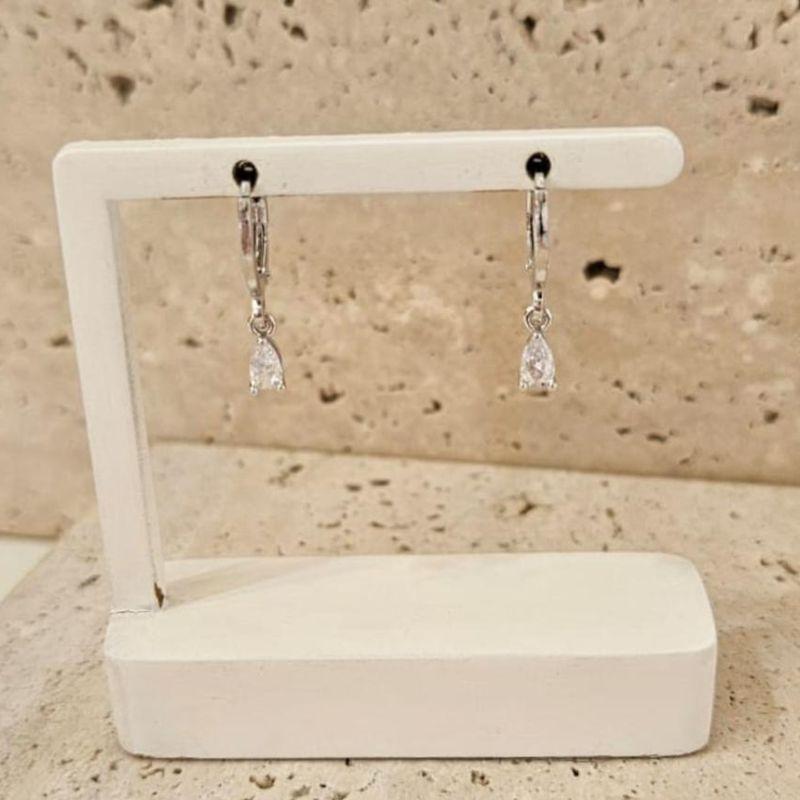 Brinco Argola Gota Cristal Mini R