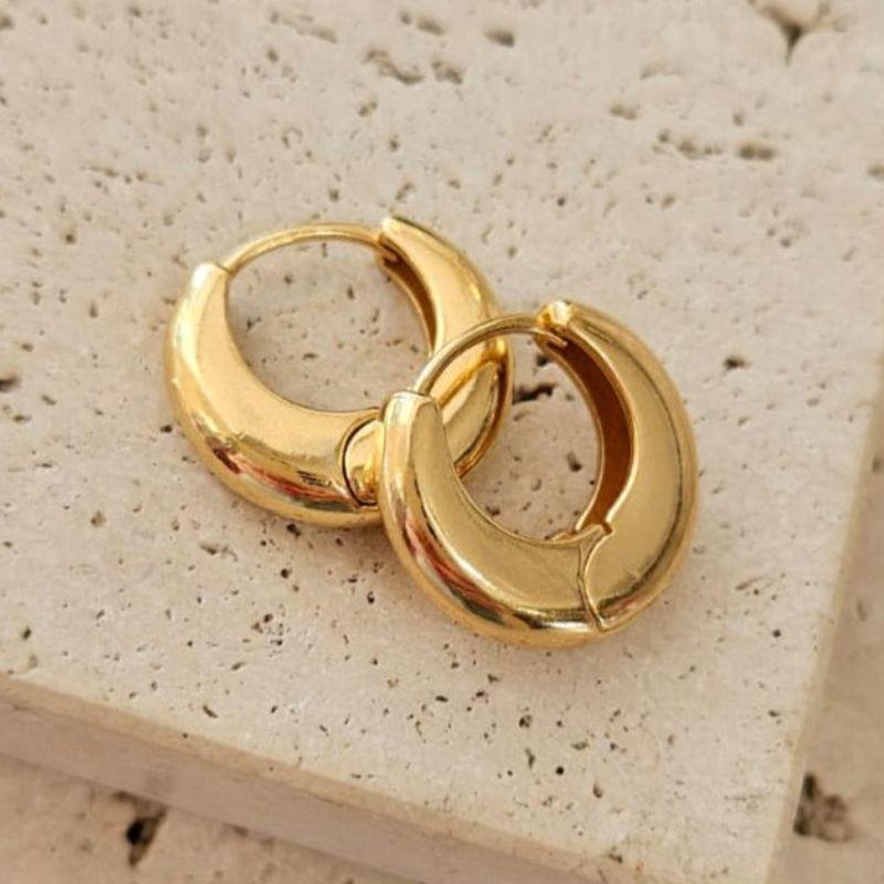 Brinco Argola Meia Lua Gde