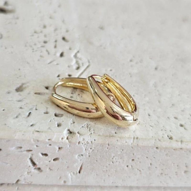 Brinco Argola Oval Clic Gde