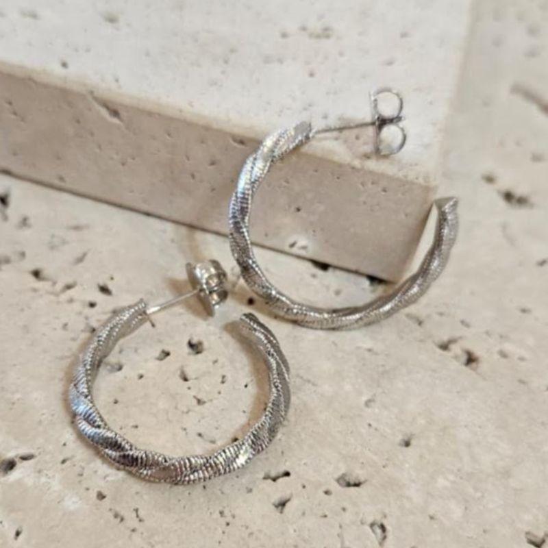 Brinco Argola Trança