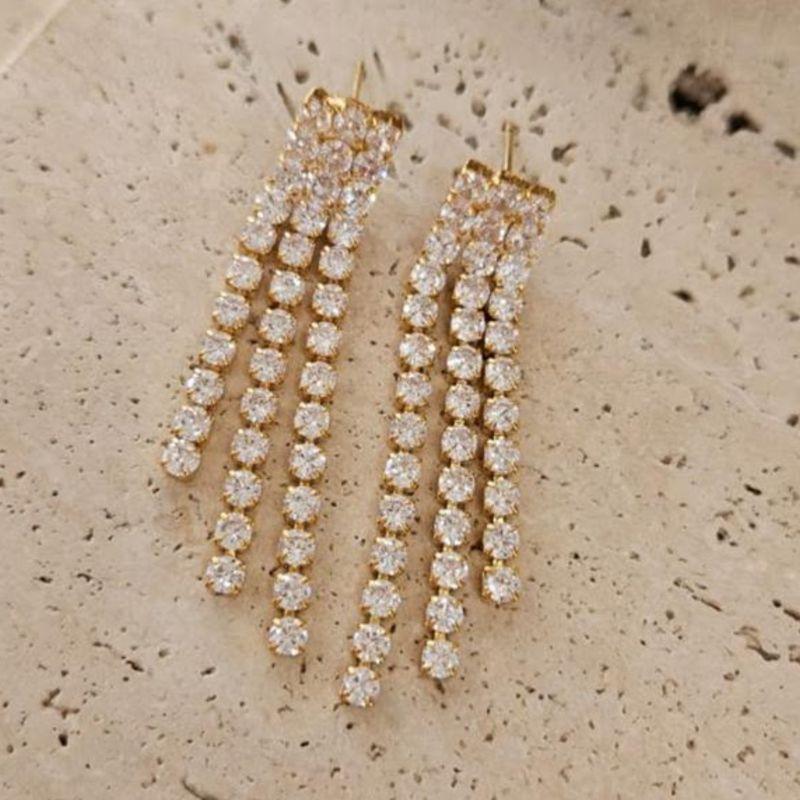 Brinco Franja Riviera Cristal