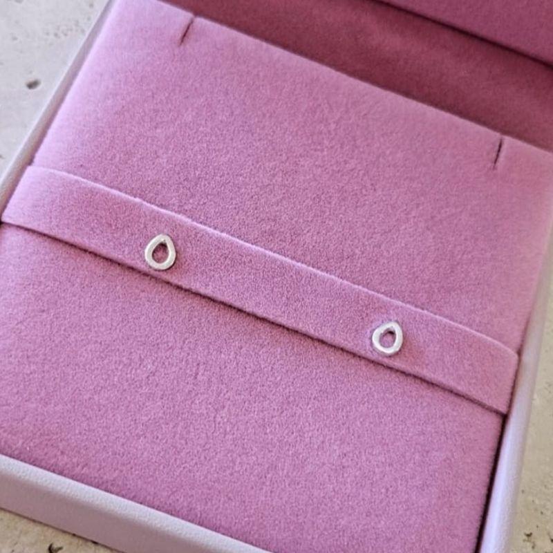 Brinco Gotinha Vazada Prata