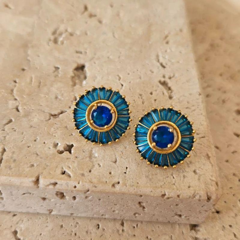 Brinco Pizza Flor Azul