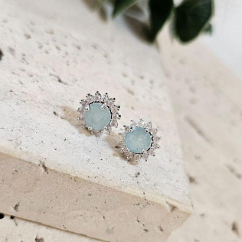 Brinco Redondo Ziconia Colorida Peq