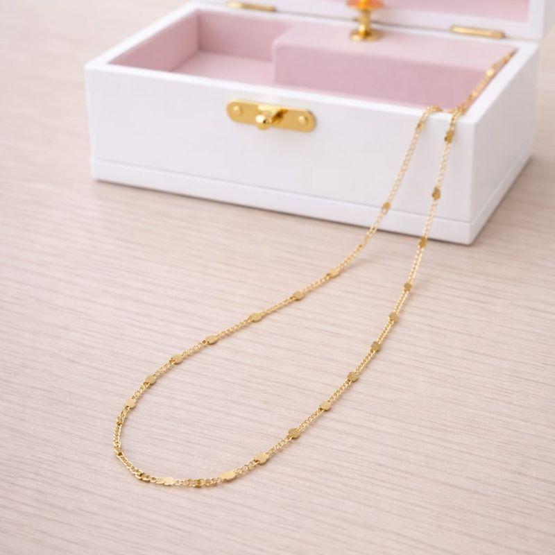 Gargantilha Infantil Elo Batido Coração 35cm