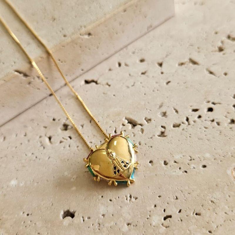 Gargantilha Nossa Senhora no Coração 45cm