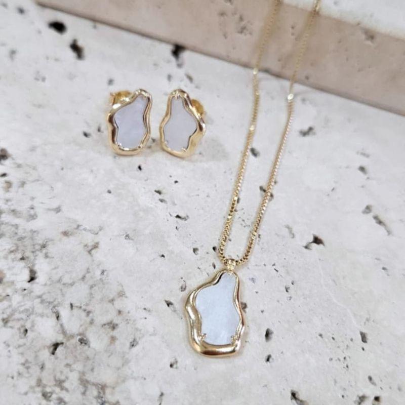 Conjunto Organico Madreperola 40+10cm de extensor