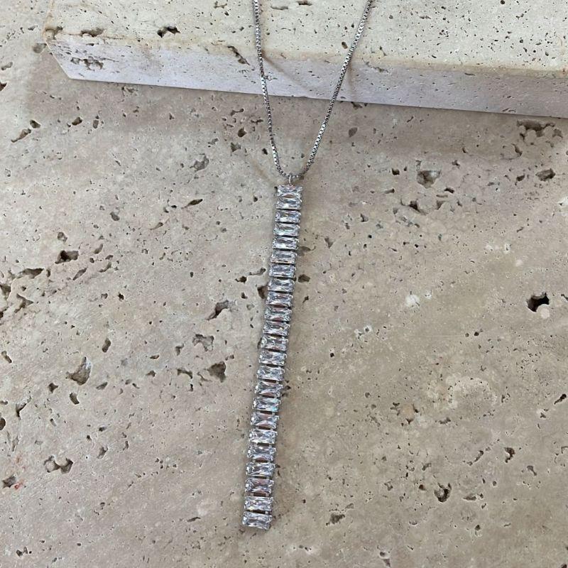 Gargantilha Fio de Baguete 45cm