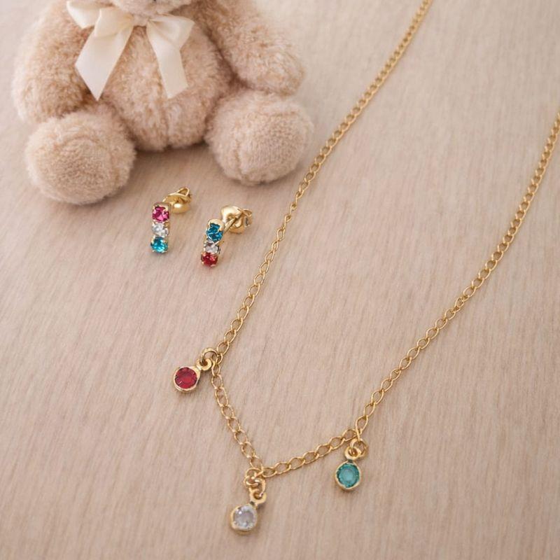 Conjunto Infantil Bolinhas Coloridas 35cm